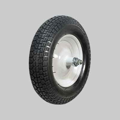 RUOTA CARRIOLA PNEUMATICA mozzo mm 150 - asse lungo mm 210...