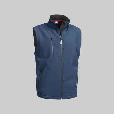 GILET MULTITASCHE SOFTSHELL BLU Tg. XL (56-58)