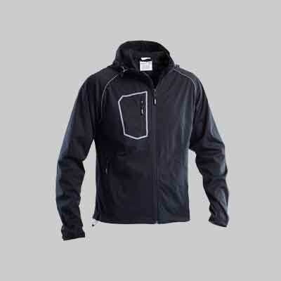 GIUBBINO SOFTSHELL CON CAPPUCCIO 'FASTEN' NERO Tg. XXL (60-62)