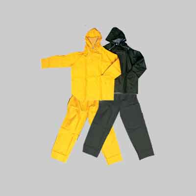 COMPLETO GIACCA E PANTALONE IMPERMEABILE 390 GR Tg. XL - Colore giallo