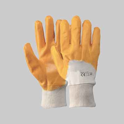 GUANTO COTONE/IMPREGNATO NBR GIALLO Tg. 9 (cartone 12 pz)