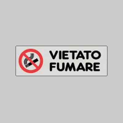 ETICHETTA ''VIETATO FUMARE'' cm 15x5 (cartone 10 pz)