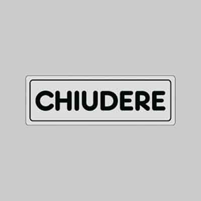 ETICHETTA ''CHIUDERE'' cm 15x5 (cartone 10 pz)