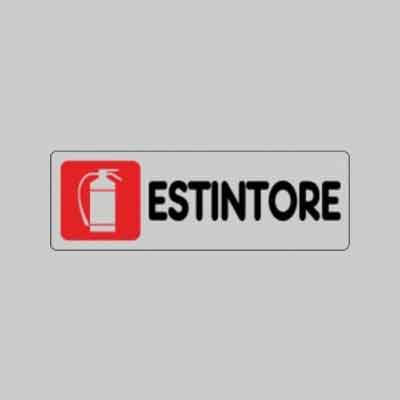 ETICHETTA ''ESTINTORE'' cm 15x5 (cartone 10 pz)