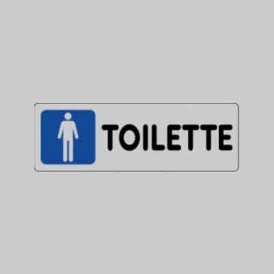 ETICHETTA ''TOILETTE UOMINI'' cm 15x5 (cartone 10 pz)