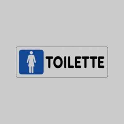 ETICHETTA ''TOILETTE DONNE'' cm 15x5 (cartone 10 pz)