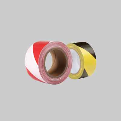 NASTRO SEGNALETICO ADESIVO mm 50x33 mt - Col. Bianco/Rosso