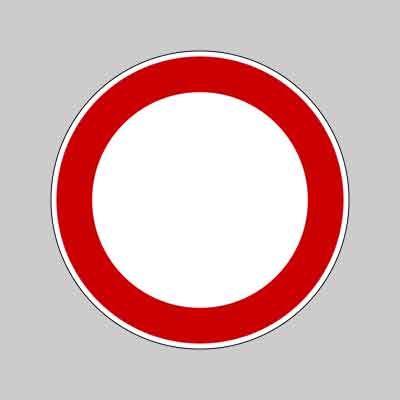 SEGNALE STRADALE FIG.46 'DIVIETO DI TRANSITO' Ø cm 60