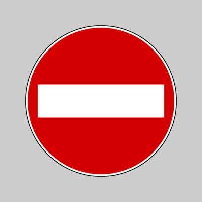 SEGNALE STRADALE FIG.47 'SENSO VIETATO' Ø cm 60