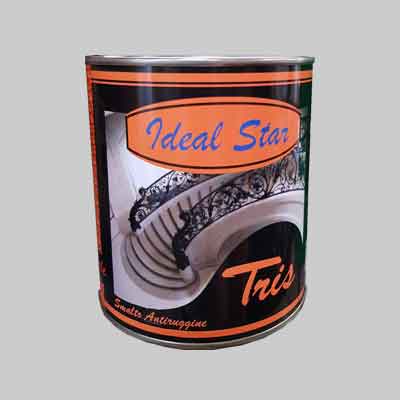 SMALTINO ANTIRUGGINE 'TRIS' IDEAL STAR lt 0,375 - Bianco perla
