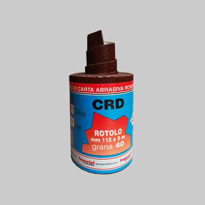 CARTA ABRASIVA ''CRD'' MT 5 Grana 40 - rotolo mm 115x5 mt