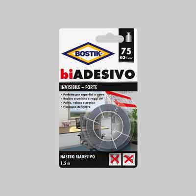 NASTRO BIADESIVO 'INVISIBILE' BOSTIK mm 19x1,5mt