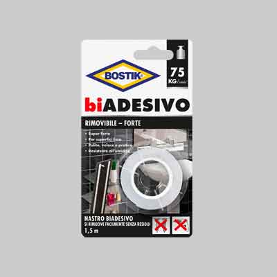 NASTRO BIADESIVO 'RIMOVIBILE-FORTE' BOSTIK mm 19x1,5mt