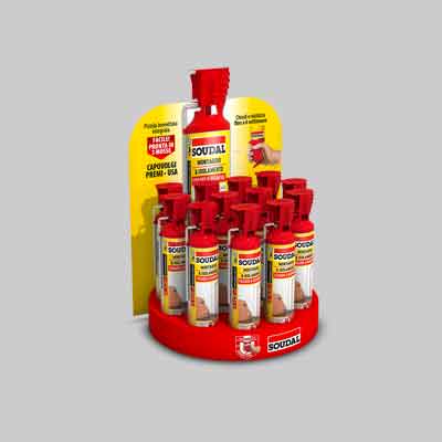 ESPOSITORE DA BANCO 'GENIUS GUN' SOUDAL 12 pezzi