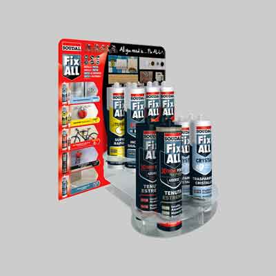 ESPOSITORE DA BANCO PER SIGILLANTE 'FIX ALL' CARTUCCE VUOTO SOUDAL
