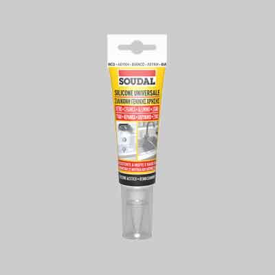 SILICONE UNIVERSALE IN BLISTER SOUDAL ml 60 - Bianco