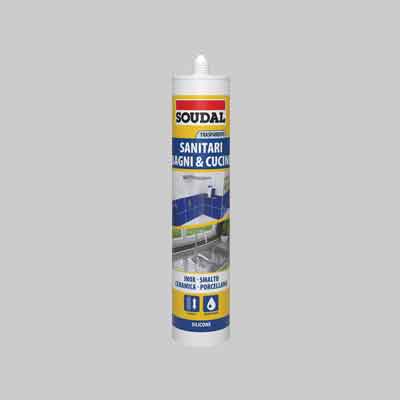 SILICONE ACETICO SANITARI SOUDAL ml 300 - Trasparente