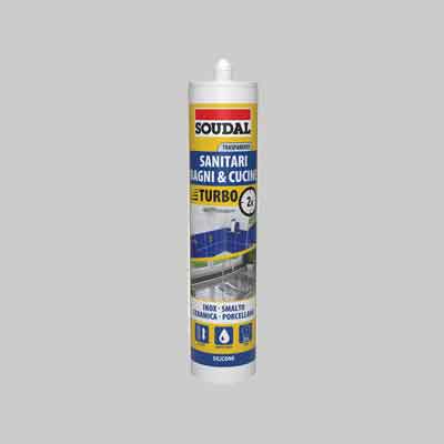 SILICONE ACETICO SANITARI 'TURBO' SOUDAL ml 300 - Bianco