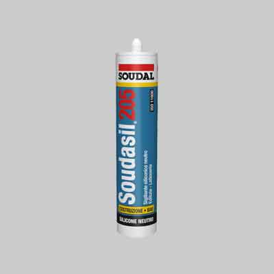 SIGILLANTE NEUTRO PER EDILIZIA 'SOUDASIL 205' SOUDAL ml 310 - Grigio