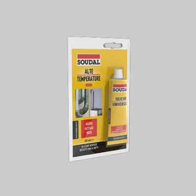 SILICONE ALTE TEMPERATURE IN BLISTER SOUDAL ml 60 - Rosso