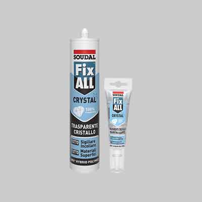 ADESIVO SIGILLANTE 'FIX ALL CRYSTAL' SOUDAL ml 125 - Trasparente