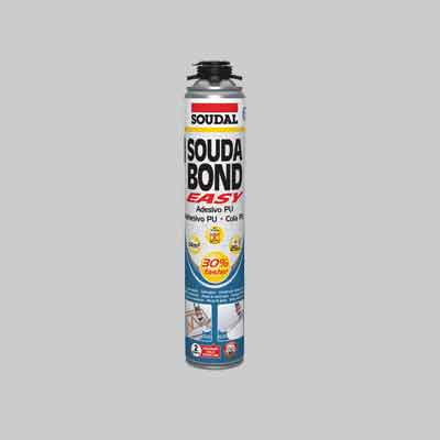 ADESIVO POLIURETANICO 'SOUDABOND EASY' SOUDAL ml 750 - Pistola