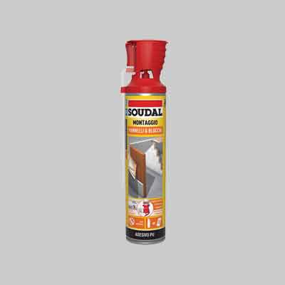 ADESIVO POLIURETANICO PANNELLI E BLOCCHI CON APPLICATORE SOUDAL ml 600