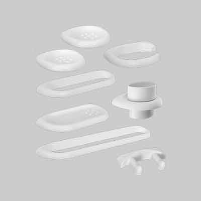 SET BAGNO 8 PEZZI ''VELA'' Colore bianco