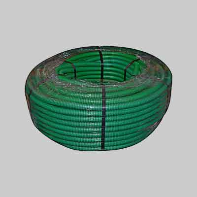 TUBO CORRUGATO CON TIRAFILO VERDE Ø 20 - Rotolo 100 mt (cartone 100 pz)