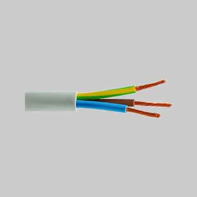 CAVO TRIPOLARE ''BIANCO'' Sezione 3 x 0,75 (cartone 100 pz)