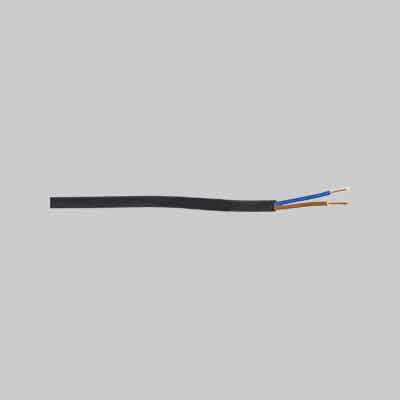 CAVO BIPOLARE PER ELETTRODOMESTICI PIATTO ''NERO'' Sezione 2 X 1 (cartone 100 pz)