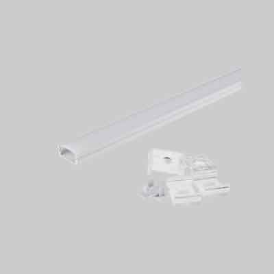 CANALINA PER STRIP LED '5191' mm 17,6x7, Larghezza interna max. mm 12,1  - Barra 2 mt