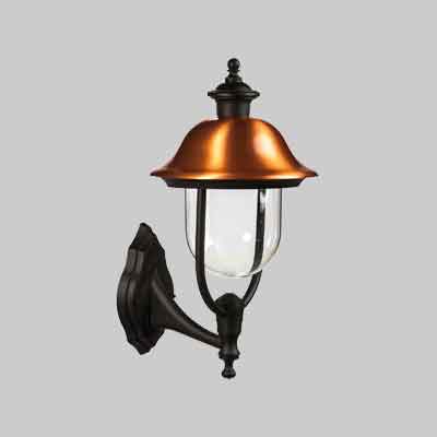 LANTERNA DA PARETE ''CALLIOPE UP'' Colore nero/rame