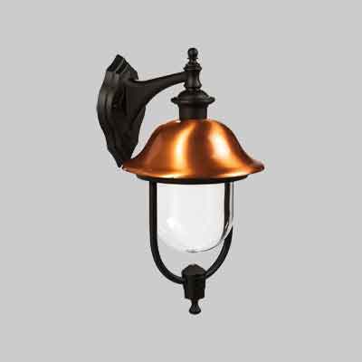 LANTERNA DA PARETE ''CALLIOPE DOWN'' Colore nero/rame