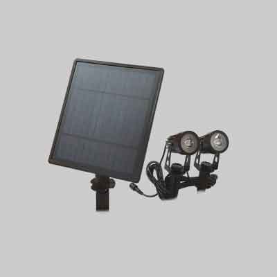 DOPPIO FARETTO SOLARE A LED IDEAL STAR 2x3 Watt - Colore Nero