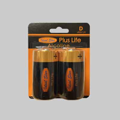 PILE ALCALINE "PLUS LIFE" TORCIA IDEAL STAR Blister 2 pezzi