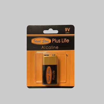 PILE ALCALINE "PLUS LIFE" TRANSISTOR IDEAL STAR Blister 1 pezzo