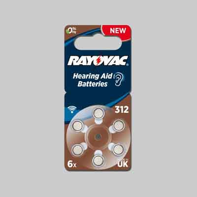 PILA PER ACUSTICA 'RAYOVAC 312' blister 6 pezzi (cartone 10 pz)