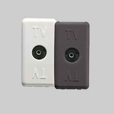 PRESA COASSIALE TV FEMMINA 'SYSTEM' 'GW20228' - Bianco