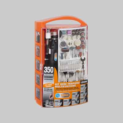 KIT MINI TRAPANO 'PG138W' 135 Watt con 350 accessori
