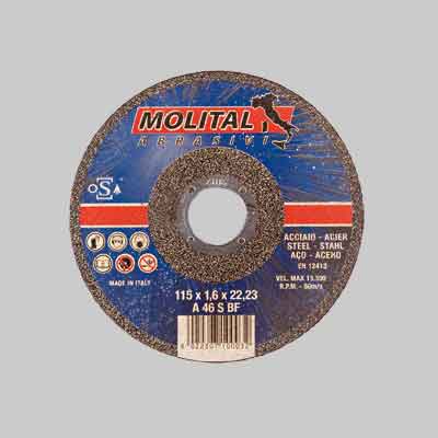 DISCO DA TAGLIO PER FERRO SOTTILE Ø mm 115x1,6 (cartone 30 pz)