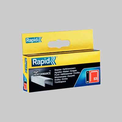GRAFFE PER FISSATRICE PNEUMATICA N°53 Per cod. 5451202, H. mm 12 - conf. 5000 pezzi