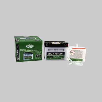 BATTERIA PER MOTO 'QUANTUM' 12 Ah 140A - mm 134x8x160h