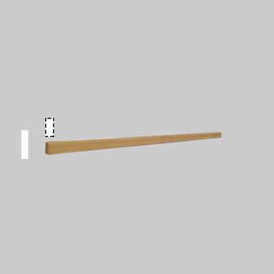 MANICO LEGNO PER ZAPPA OCCHIO RETTANGOLARE mm 48x30 - cm 140 (per bidente)