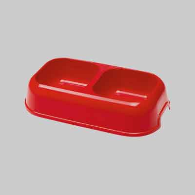 CIOTOLA DOPPIA PER CANI E GATTI 'PARTY' cm 26,5x15x5,6h - lt 0,7