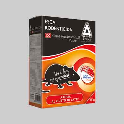 ESCA TOPICIDA ''RATIBROM 5.0 PASTE'' Kg 1,5 (3 x 500gr)