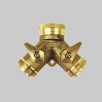 PRESA RUBINETTO IN OTTONE DOPPIA USCITA F3/4" x M3/4" x M3/4"