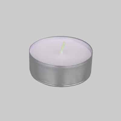 KIT MINI CANDELE BIANCHE 'LIGHT'  Ø cm 3,6x1,55h - conf. 25 pezzi