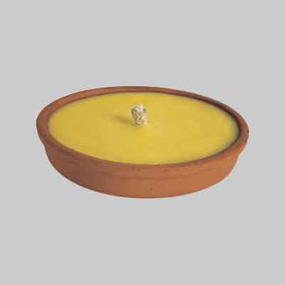 FIACCOLA ALLA CITRONELLA IN TERRACOTTA Ø cm 11x2,5h