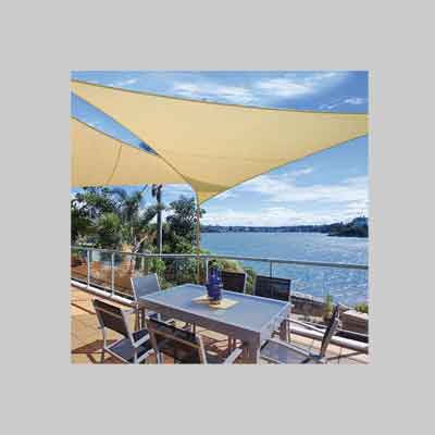 VELA OMBREGGIANTE TRIANGOLARE Col. Beige - mt 5x5x5